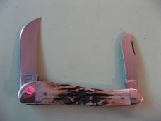   DANIELS FAMILY KNIFE BRANDS-TITUSVILLE CUTLERY-ROOSTER COMB-BURNT STAG #3