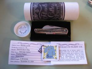 DANIELS FAMILY KNIFE BRANDS-TITUSVILLE CUTLERY-ROOSTER COMB-BURNT STAG SHADOW #1