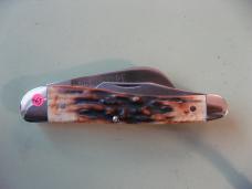  DANIELS FAMILY KNIFE BRANDS-TITUSVILLE CUTLERY-ROOSTER COMB-BURNT STAG PROTO