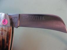   DANIELS FAMILY KNIFE BRANDS-TITUSVILLE CUTLERY-ROOSTER COMB-BURNT STAG PROTO