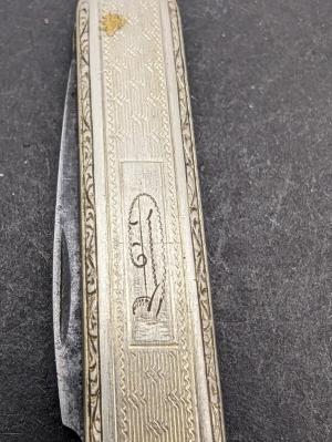 Vintage Victorian Era Gold Filigree Gentleman's Knife 