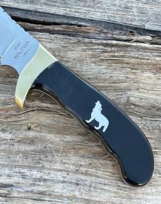  LEROY REMER & WBC BUCK 401 KALINGA **  BUFFALO HORN NICKEL SILVER HOWLING WOLF #13