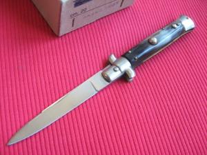 Vintage 1960's Italian Button Open Button Close Stiletto Switchblade Knife - New Old Stock