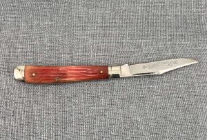 Queen Cutlery – Small Single Blade Trapper – Red Winterbottom – PROTOTYPE NKCA Youth Knife