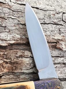 VINCENZO BALISTRERI CUSTOM MAMMOTH IVORY T-MASCUS BOLSTERS TITANIUM LINERS FLIPPER LINER-LOCK KNIFE