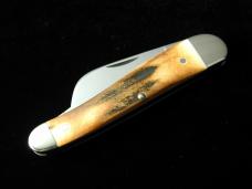 Titusville Cutlery Genuine Burnt Stag Rooster Comb Farmer Knife Super Rare 1 of 45 COA USA Made 2024
