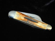 Titusville Cutlery Genuine Burnt Stag Rooster Comb Farmer Knife Super Rare 1 of 45 COA USA Made 2024
