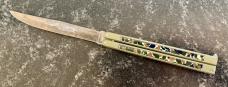 Vintage Parker Balisong Butterfly Knife, OD Green and Camo Handle, Japan, Unused