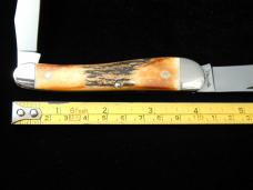 Titusville Cutlery Genuine Burnt Stag Rooster Comb Farmer Knife Super Rare 1 of 45 COA USA Made 2024