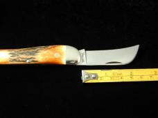 Titusville Cutlery Genuine Burnt Stag Rooster Comb Farmer Knife Super Rare 1 of 45 COA USA Made 2024