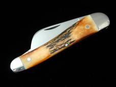 Titusville Cutlery Genuine Burnt Stag Rooster Comb Farmer Knife Super Rare 1 of 45 COA USA Made 2024