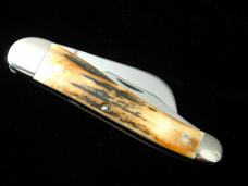 Titusville Cutlery Genuine Burnt Stag Rooster Comb Farmer Knife Super Rare 1 of 45 COA USA Made 2024