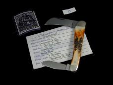 Titusville Cutlery Genuine Burnt Stag Rooster Comb Farmer Knife Super Rare 1 of 45 COA USA Made 2024