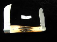 Titusville Cutlery Genuine Burnt Stag Rooster Comb Farmer Knife Super Rare 1 of 45 COA USA Made 2024