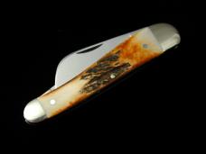 Titusville Cutlery Genuine Burnt Stag Rooster Comb Farmer Knife Super Rare 1 of 45 COA USA Made 2024