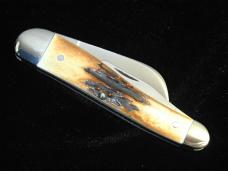 Titusville Cutlery Genuine Burnt Stag Rooster Comb Farmer Knife Super Rare 1 of 45 COA USA Made 2024