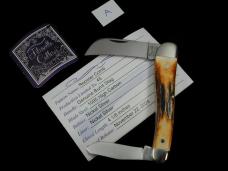 Titusville Cutlery Genuine Burnt Stag Rooster Comb Farmer Knife Super Rare 1 of 45 COA USA Made 2024