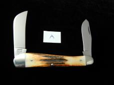 Titusville Cutlery Genuine Burnt Stag Rooster Comb Farmer Knife Super Rare 1 of 45 COA USA Made 2024