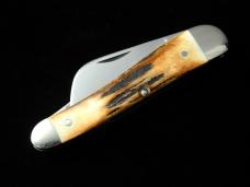 Titusville Cutlery Genuine Burnt Stag Rooster Comb Farmer Knife Super Rare 1 of 45 COA USA Made 2024