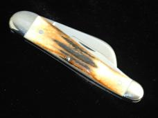 Titusville Cutlery Genuine Burnt Stag Rooster Comb Farmer Knife Super Rare 1 of 45 COA USA Made 2024