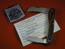 Titusville Cutlery Burnt Stag Shadow Pattern Rooster Comb Farmer Knife Rare 1 of 15 COA 2024 USA