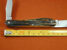 Titusville Cutlery Burnt Stag Shadow Pattern Rooster Comb Farmer Knife Rare 1 of 15 COA 2024 USA