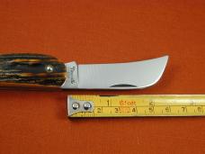Titusville Cutlery Burnt Stag Shadow Pattern Rooster Comb Farmer Knife Rare 1 of 15 COA 2024 USA