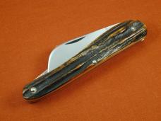 Titusville Cutlery Burnt Stag Shadow Pattern Rooster Comb Farmer Knife Rare 1 of 15 COA 2024 USA