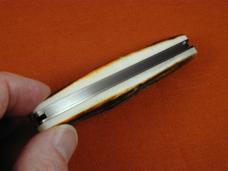 Titusville Cutlery Burnt Stag Shadow Pattern Rooster Comb Farmer Knife Rare 1 of 15 COA 2024 USA