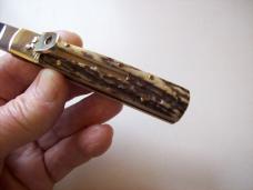Vintage Hubertus Knife 09 Slimline Scarce Genuine Stag/Antler UNUSED Old Ritter Factory!