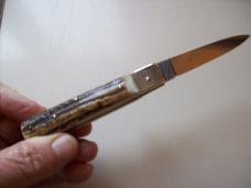 Vintage Hubertus Knife 09 Slimline Scarce Genuine Stag/Antler UNUSED Old Ritter Factory!