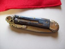 Vintage Hubertus Knife Guardian Custom 1 of 1 Amazing Blue Mastadon Ivory UNUSED!