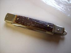 Hubertus Knife West German Old Ritter Factory Size 12 Slimline Genuine Stag/ Antler UNUSED!