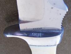Ivory handled PUMA White Hunter Knife with leather Sheath