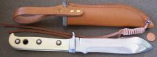 Ivory handled PUMA White Hunter Knife with leather Sheath