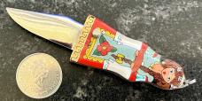 Nice Miniature Russian Prison Knife (RPK) Switchblade, Russian Stacking Doll Handle, Unused 