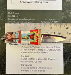 Nice Miniature Russian Prison Knife (RPK) Switchblade, Russian Stacking Doll Handle, Unused 
