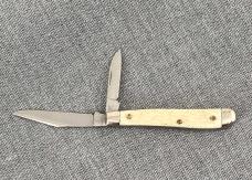 Queen Cutlery Schatt & Morgan – Peanut – White Jig Bone – PROTOTYPE NKCA Youth Knife