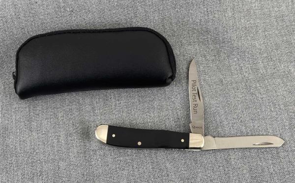 Queen Cutlery SMKW – Mini Trapper – Black Composite – Pattern # QN1 – 2020