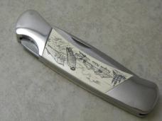 Buck 500 USA "Peregrine Falcon" Lmtd Ed 1 of 1000 Scrimshaw Lockback Knife 1997