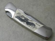 Buck 500 USA "Bald Eagle" Limited Edition Scrimshaw Lockback Knife 1997