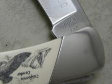 Buck 500 USA "California Condor" Limited Edition Scrimshaw Lockback Knife 1997