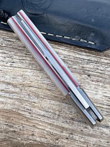 VINCENZO BALISTRERI CUSTOM MOTHER OF PEARL WHITE WOLF SLIP-JOINT