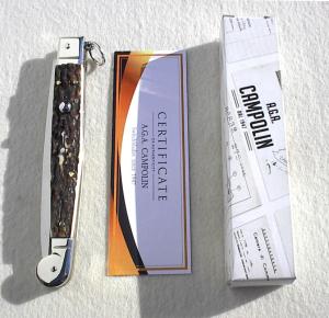NEW AGA CAMPOLIN 12" ITALIAN SICILIANO FIGHTING KNIFE GENUINE STAG 4 MIL BLADE N/S BOLSTERS