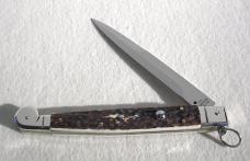 NEW AGA CAMPOLIN 12" ITALIAN SICILIANO FIGHTING KNIFE GENUINE STAG 4 MIL BLADE N/S BOLSTERS