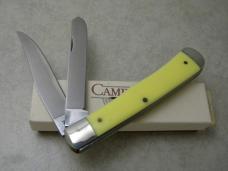 Camillus New York USA Yello-Jaket 717 Delrin Trapper Knife NIB