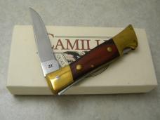 Camillus New York USA 3T Wood Lockback Knife NIB