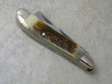 Parker Cut. Co. Surgical Steel Japan Sandbar Stag Razor Nut Knife NIB