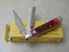 Parker Cut. Co. Surgical Steel Japan Red Bone Stag Razor Nut Knife NIB