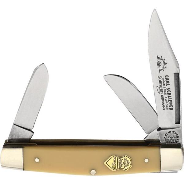 GERMAN EYE BRAND Cutlery - #GE350Y STOCKMAN - 3 1/2" - YELLOW HANDLES - GERMANY